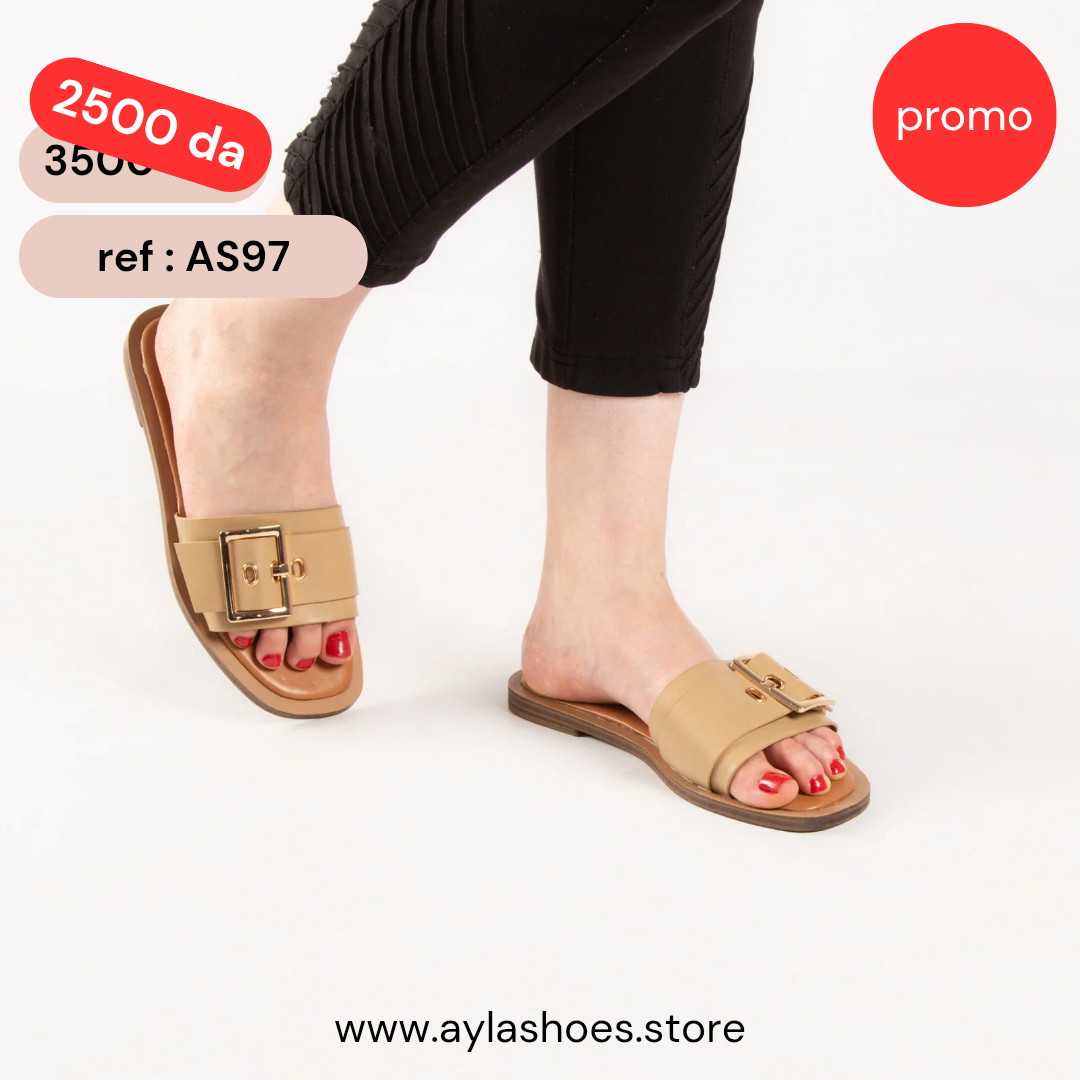 Mule - simili cuir - Kaki / AS97