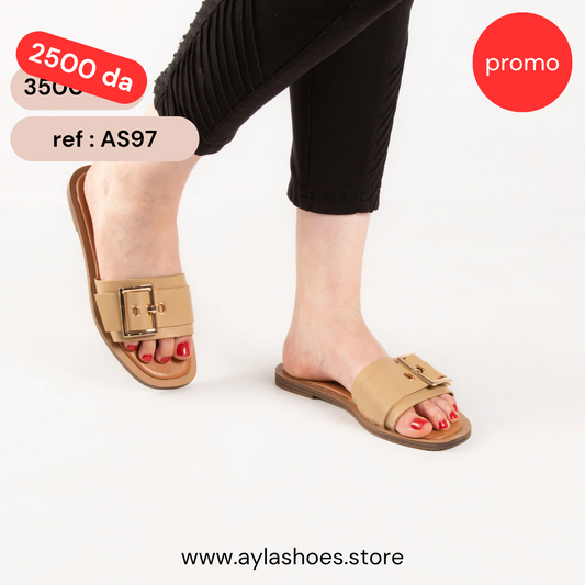 Mule - simili cuir - Kaki / AS97