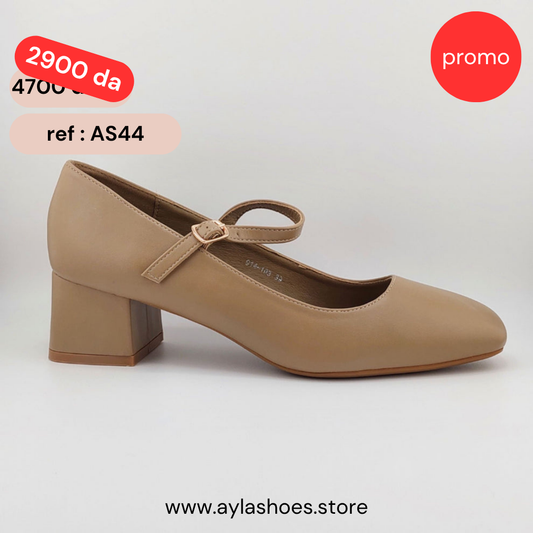 Escarpin A Talon Carré - Khaki / AS44