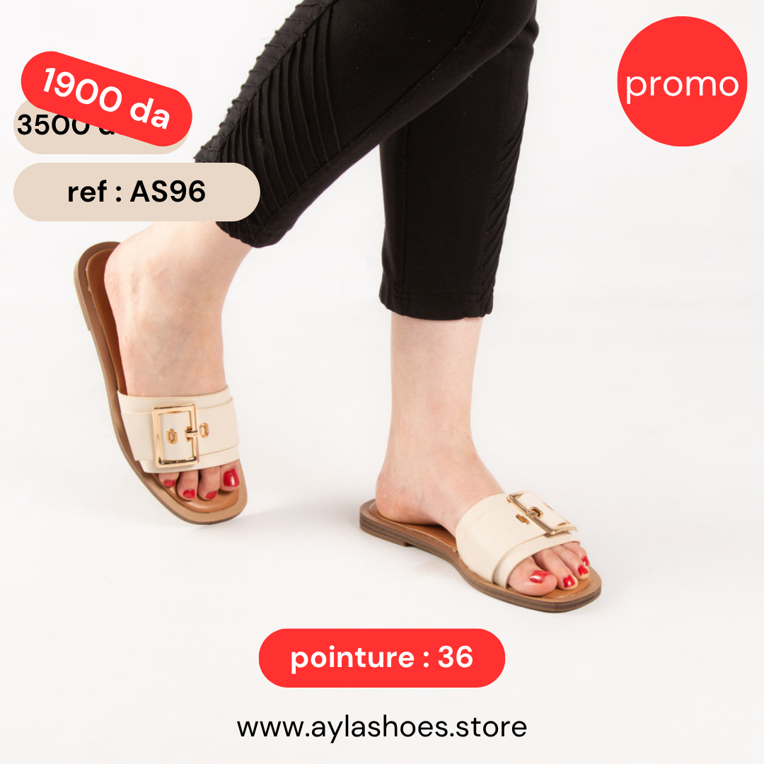 Mule - simili cuir - beige / ref : AS96