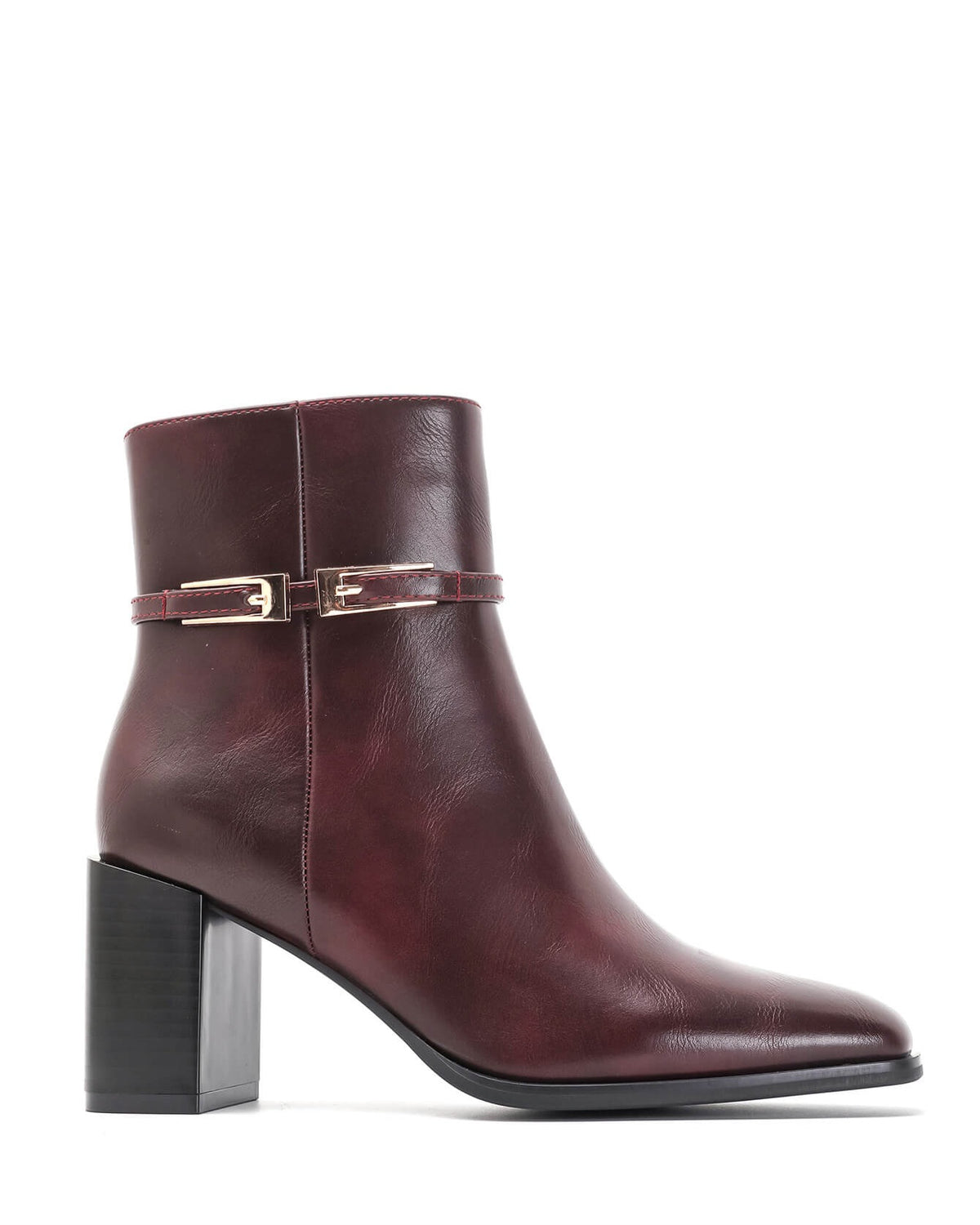 Bottine - simili cuir - bordeaux / Ref. AS212