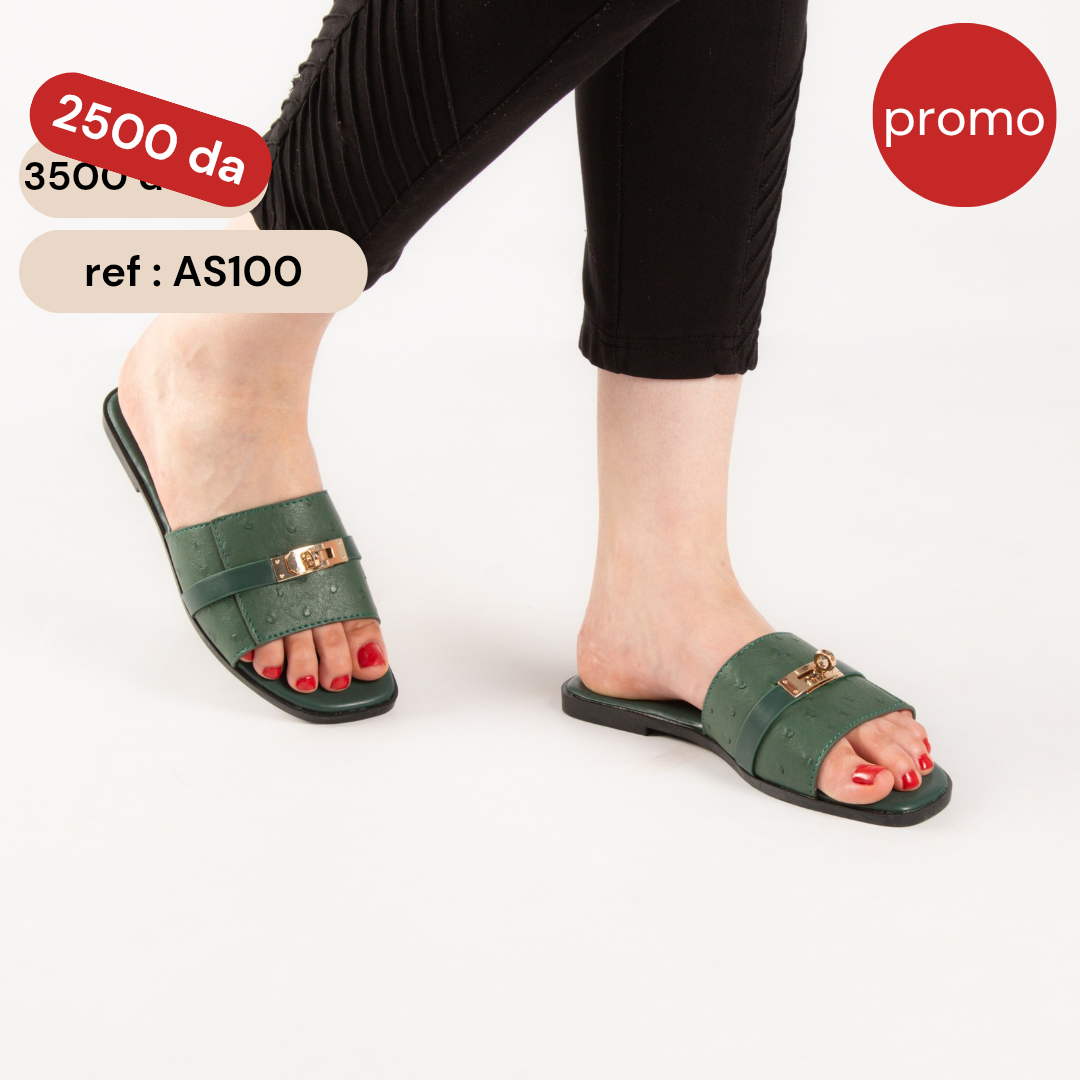 Mule - simili cuir - Vert / AS100