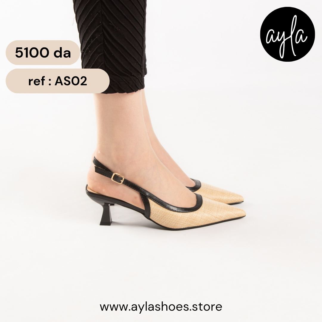 Escarpin SlingBack - Noir / AS02