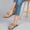 Sandale - daim - beige / ref : AS154