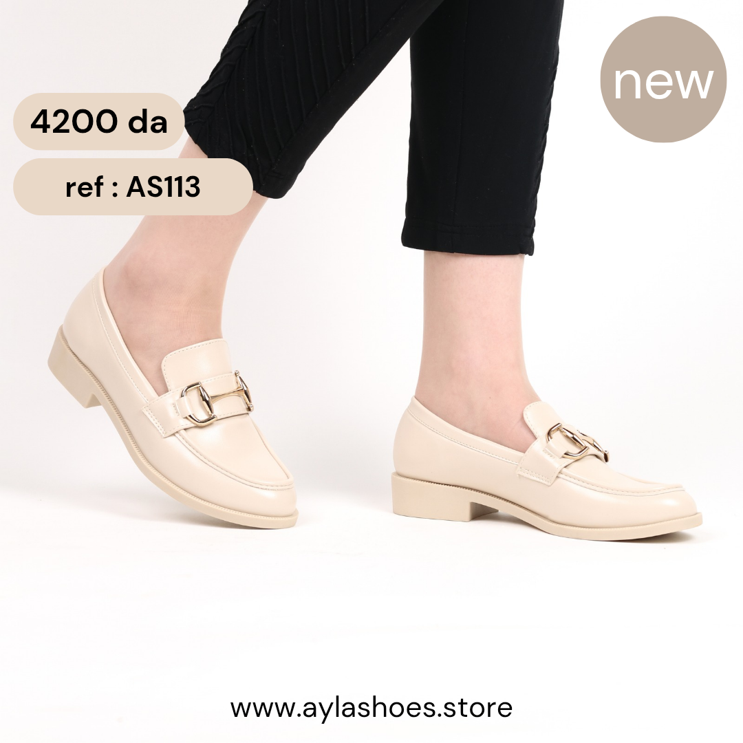 Mocassin - simili cuir - beige / AS113