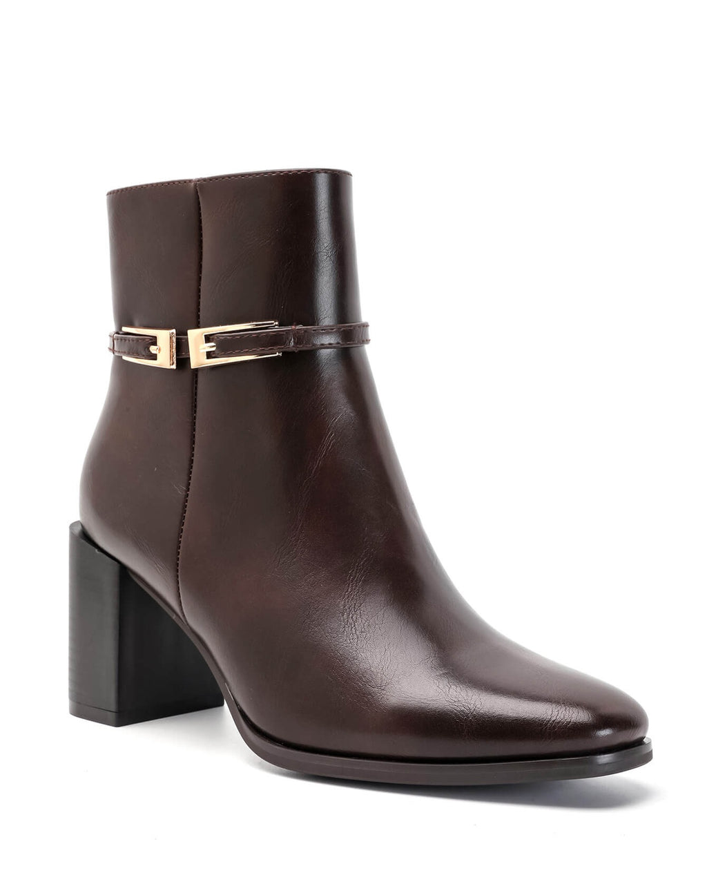 Bottine - simili cuir - brown / Réf. AS211