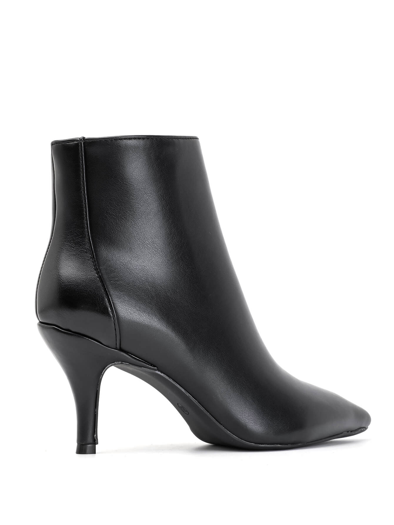 Bottine - simili cuir - noir / ref : AS207
