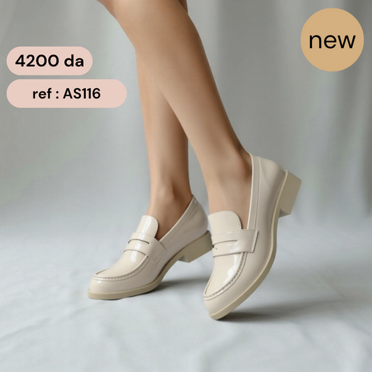 Mocassin - vernis - Beige / AS116
