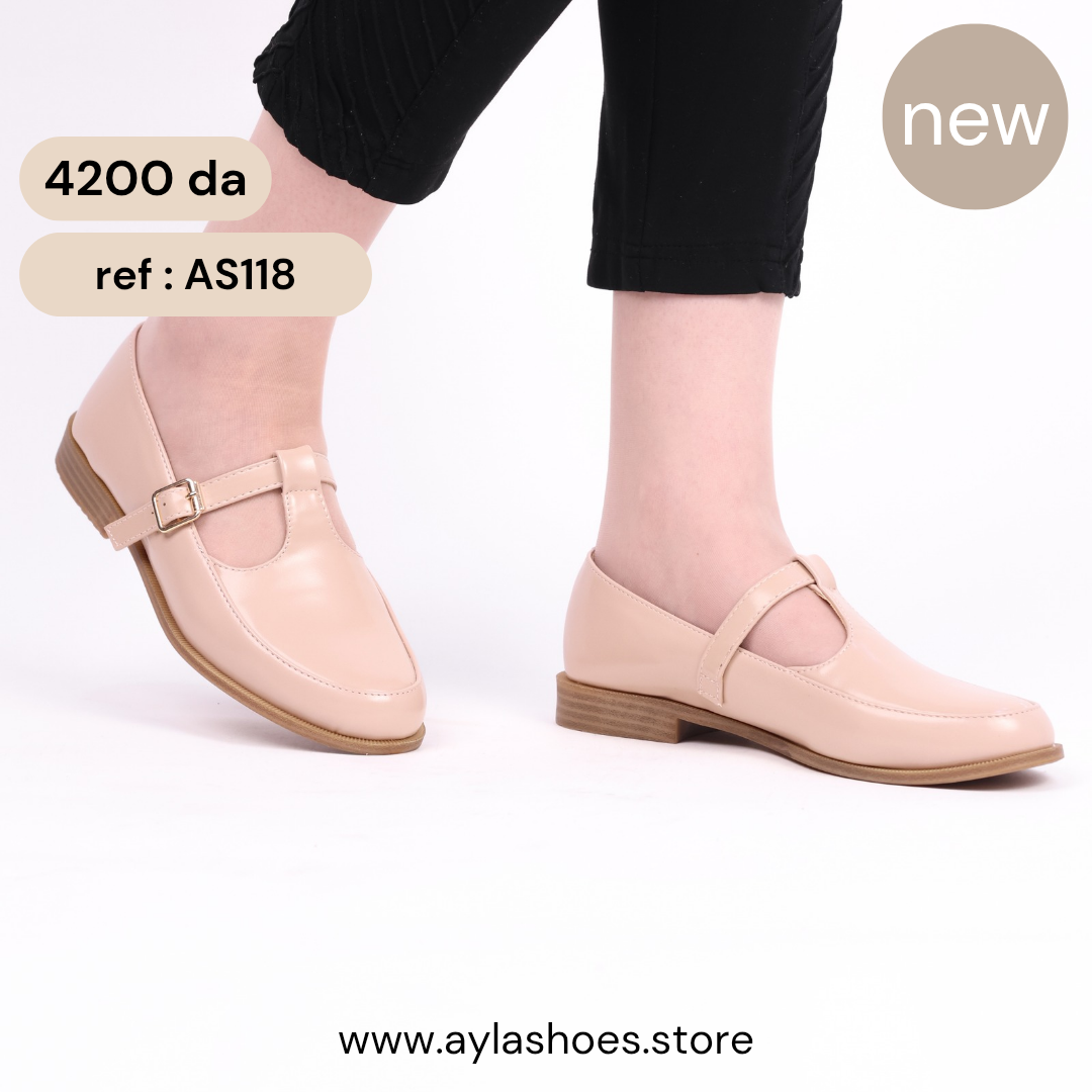 Mocassin à bride - kaki / AS118