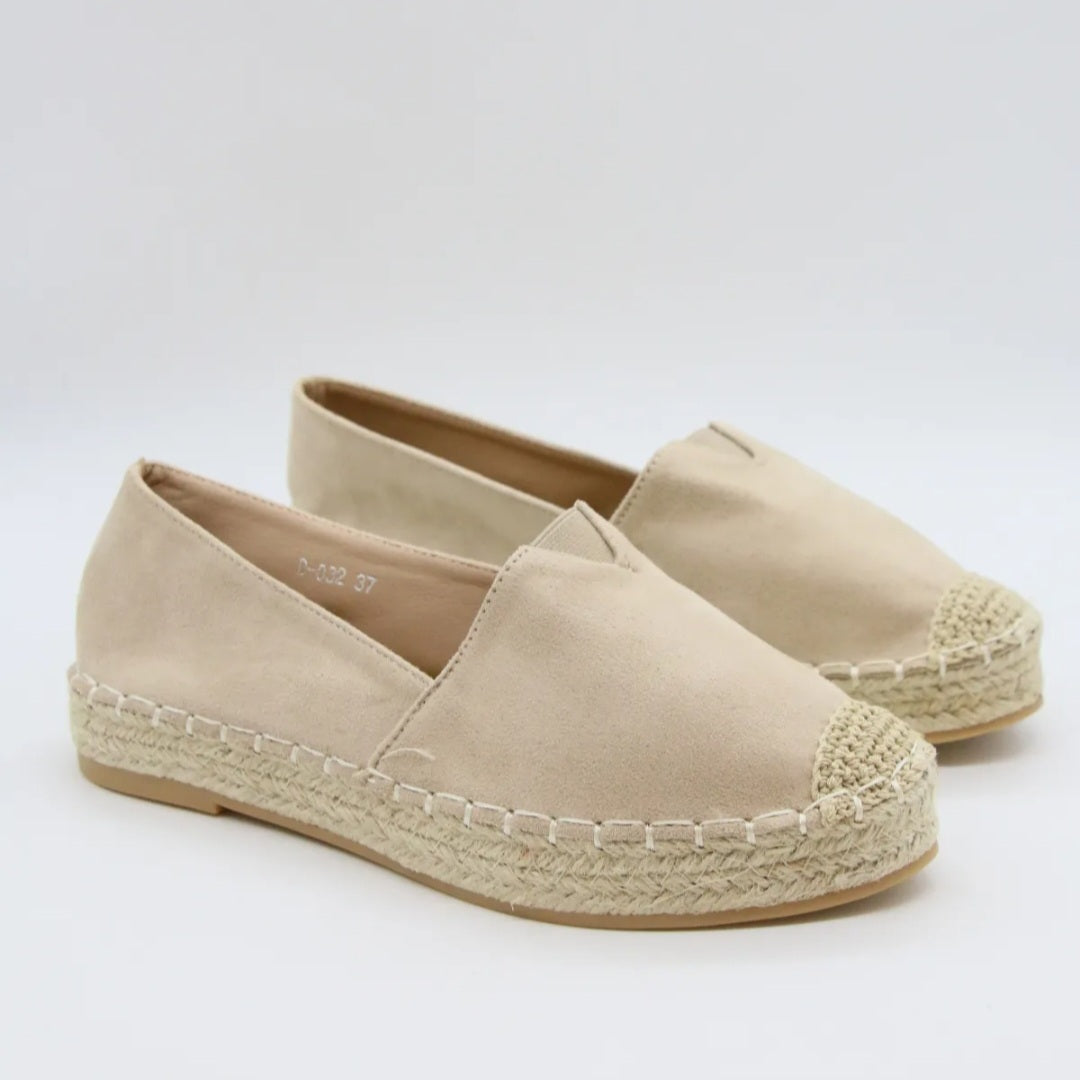 Espadrille - daim - beige / ref : AS190