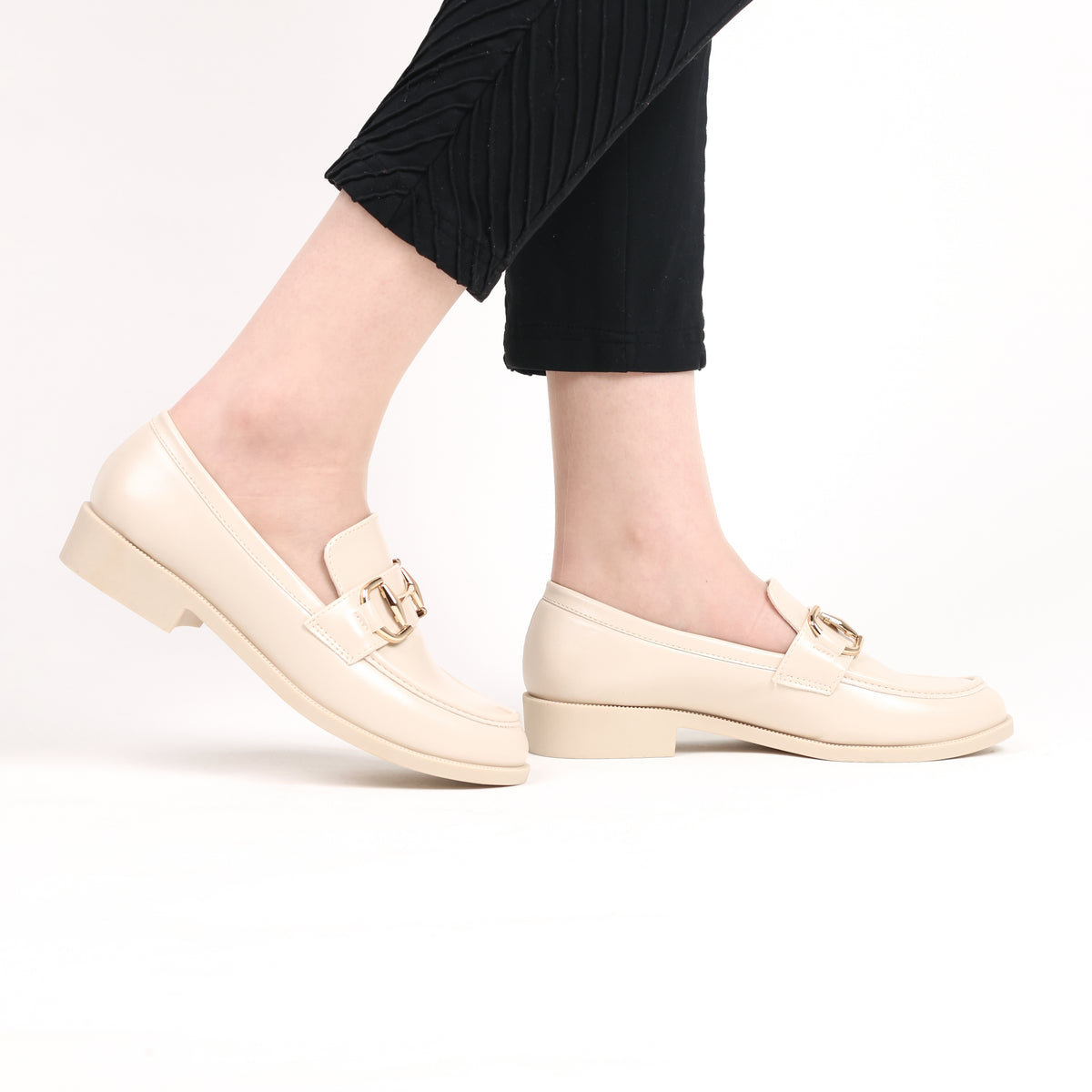 Mocassin - simili cuir - beige / Réf. AS113