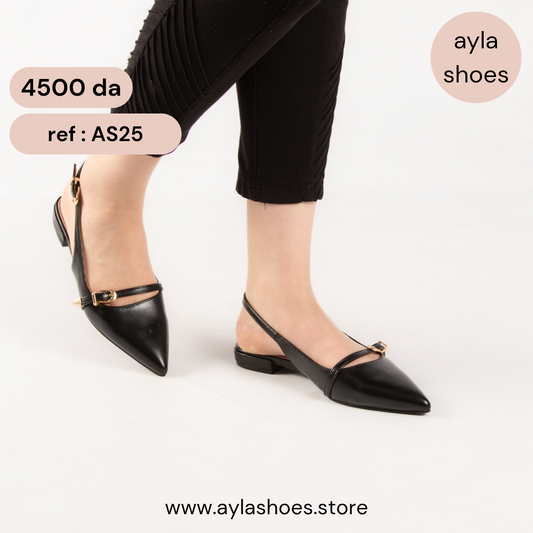 Escarpin - simili cuir - Noir / AS26