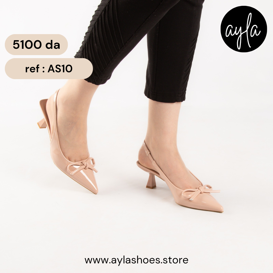 Escarpin - slingback - nude / ref : AS10