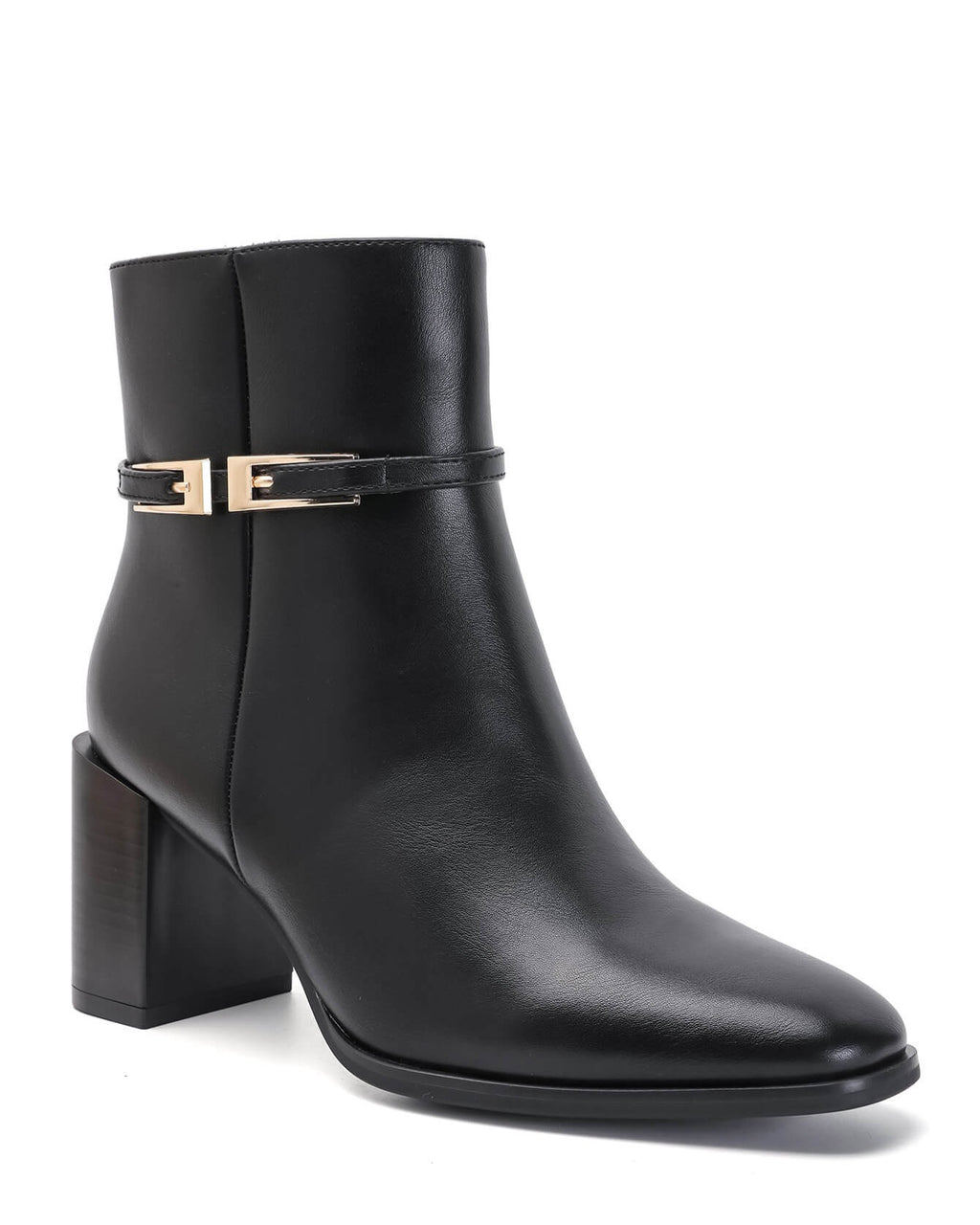 Bottine - simili cuir - noir / Réf. AS210