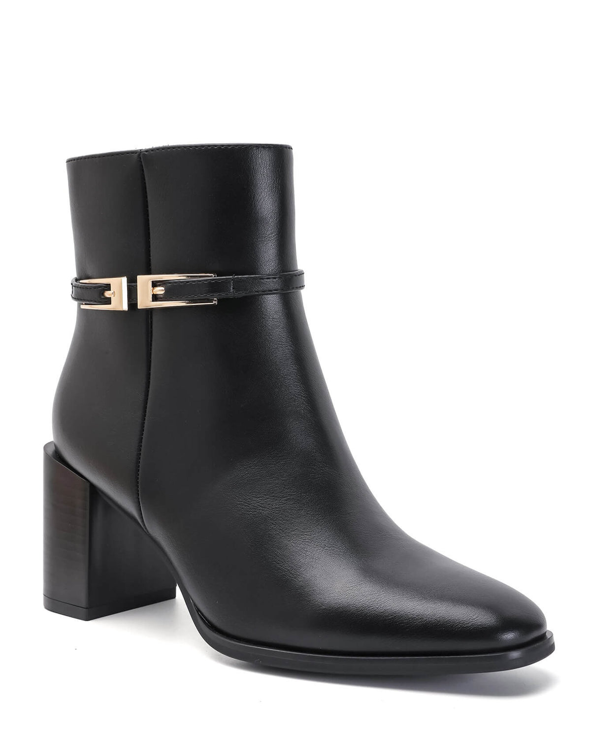 Bottine - simili cuir - noir / Réf. AS210