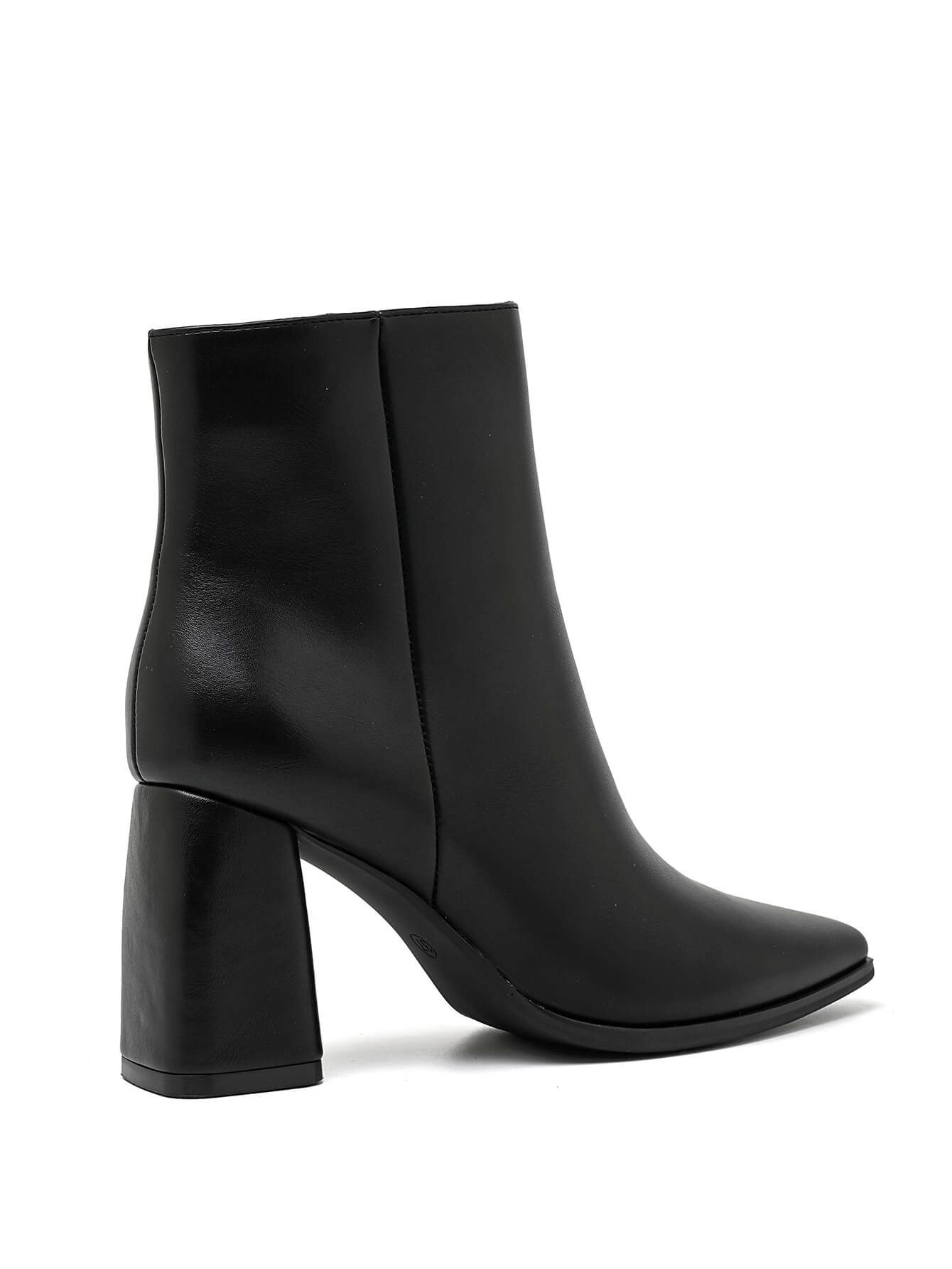 Bottine - simili cuir - noir / ref : AS195