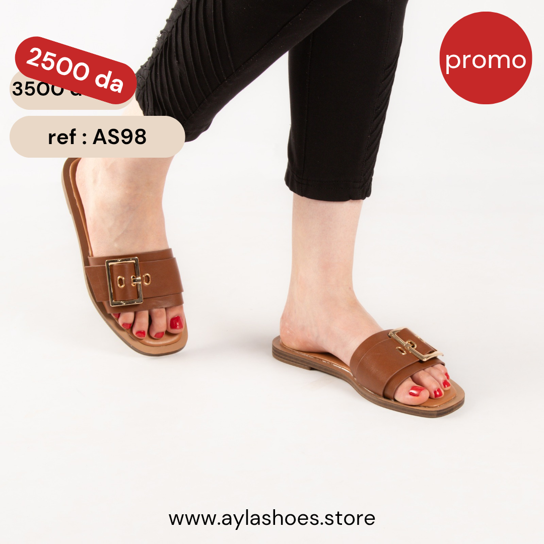 Mule - simili cuir - Camel / AS98