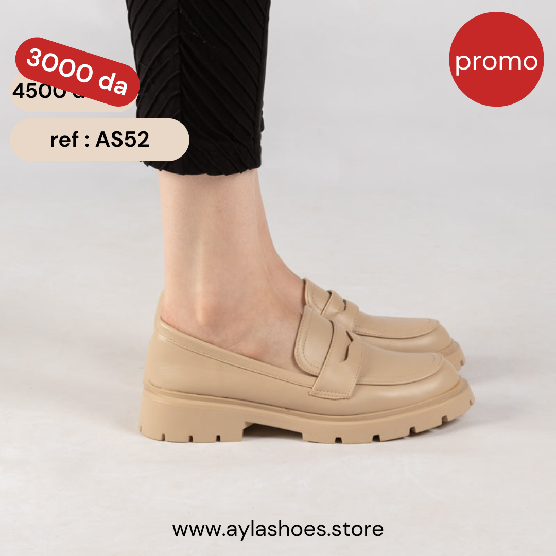 Mocassin - simili cuir - beige / AS52