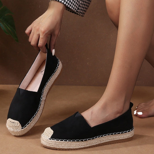 Espadrille - daim - noir / AS164